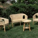 SALOTTO RATTAN KELE NATURALE 4 PEZZI