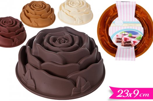 STAMPO IN SILICONE A FORMA DI ROSA COLORI ASSORTITI