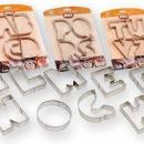 SET 4 TAGLIA BISCOTTI IN ACCIAIO FORMA LETTERE ALFABETO