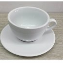 TAZZA CAPPUCCINO/THE' IN PORCELLANA CON PIATTO