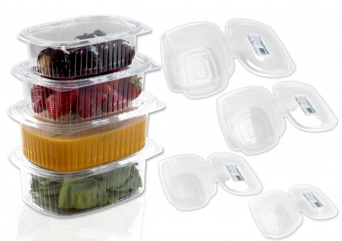 CONTENITORI IN PLASTICA TRASPARENTE 3 PZ CON COPERCHIO A CERNIERA A CHIUSURA ERMETICA DINAMICITALIA