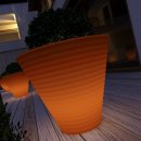 VASO IN RESINA AFRICA OUTDOOR CON LUCE