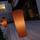 VASO IN RESINA SCHIO CONO OUTDOOR CON LUCE