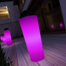 VASO IN RESINA SCHIO CONO OUTDOOR CON LUCE