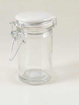 BARATTOLO IN VETRO PORTA SPEZIE ERMETICO CON TAPPO IN CERAMICA