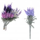 FIORE LAVANDA A MAZZETTO IN STOFFA COLORI ASSORTITI CM 34