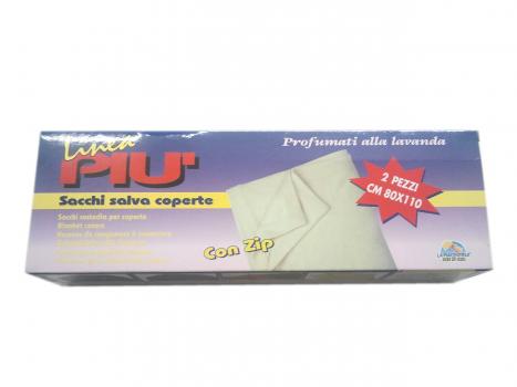 CONFEZIONE 2 SACCHI SALVA COPERTE 80 x 110