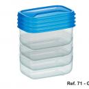 CONTENITORE PER FRIGO 0,11 CL CONFEZIONE DA 4 PZ COSMOPLAST