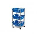 CARRELLO IN PLASTICA PORTA FRUTTA OTELLO 3 CESTI STEFANPLAST