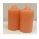 SET 2 CANDELE IN CERA A CILINDRO COLORATE