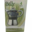 CAFFETTIERA D'AUTORE IN ACCIAIO E PORCELLANA TAZZE 4 BELLY