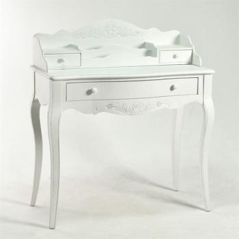 MOBILE COUNTRY BASILEA CONSOLLE CON 2 CASSETTI BIANCO ANTICATO