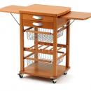 CARRELLO DA CUCINA SANTIAGO IN LEGNO DI FAGGIO COLORE CILIEGIO