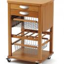 CARRELLO DA CUCINA SANTIAGO IN LEGNO DI FAGGIO COLORE CILIEGIO