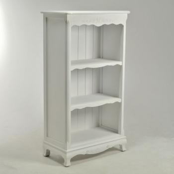 MOBILE COUNTRY BASILEA LIBRERIA CON RIPIANI BIANCO ANTICATO