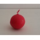 SET 10 CANDELINE SFERA IN CERA COLORE ROSSO CM 2,5