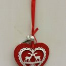 DECORAZIONE COUNTRY CUORE/RENNA ROSSO