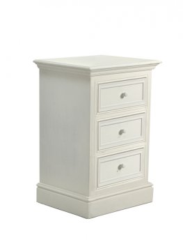 MOBILE COUNTRY BIANCO COMODINO NANTES CON 3 CASSETTI
