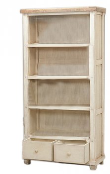 MOBILE COUNTRY BRASILIA LIBRERIA CREMA CON TRE RIPIANI 2 DUE CASSETTI
