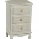 MOBILE COMODINO CREMA COUNTRY CON ROSE CON TRE CASSETTI GRANDI