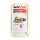 CONTENITORE ALLUMINIO CON COPERCHIO ROTOCHEF 3 PORZIONI 3 PEZZI