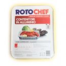 CONTENITORE ALLUMINIO CON COPERCHIO ROTOCHEF 8 PORZIONI 2 PEZZI