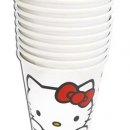 HELLO KITTY BICCHIERI CARTA CONFEZIONE 10 PEZZI