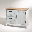 MOBILE COUNTRY WHITE CREDENZA CON  UN'ANTA E  QUATTRO CASSETTI