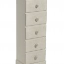 MOBILE CASSETTIERA CREMA COUNTRY CON ROSE CON CINQUE CASSETTI PICCOLI