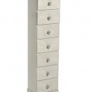 MOBILE CASSETTIERA CREMA COUNTRY CON ROSE CON SETTE CASSETTI PICCOLI