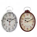 OROLOGIO OVALE IN METALLO COUNTRY BIANCO E ROSSO