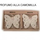 CONFEZIONE 2 FARFALLE IN GESSO CON PROFUMO 