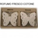 CONFEZIONE 2 FARFALLE IN GESSO CON PROFUMO 