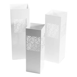 PORTAOMBRELLI IN METALLO BIANCO CON DISEGNI GEOMETRICI COUNTRY