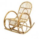SEDIA A DONDOLO IN RATTAN NATURALE