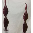 SET 2 CANDELE IN CERA A FORMA DI FIAMMA COLORE ROSSO BORDEAUX DEBER