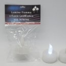 CANDELA LUMINO A FIAMMA C/LUCE LED BIANCA 